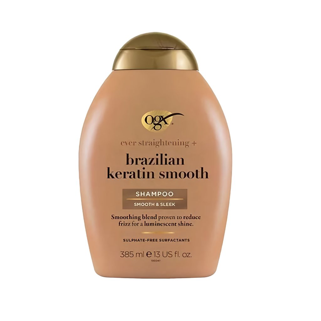شامپو OGX مدل Brazilian Keratin Smooth – قهوه‌ای (صاف‌کننده برزیلی)