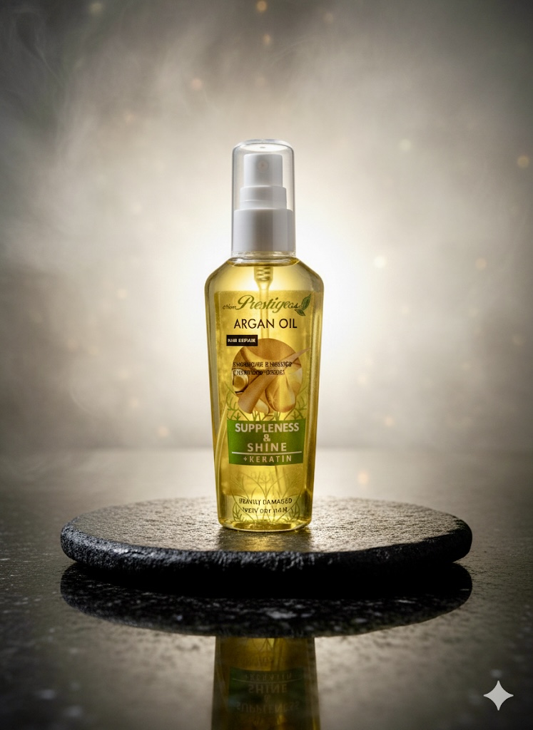 روغن آرگان و کراتین نیو پرستیژ کالر (New Prestige Argan Oil – Suppleness & Shine + Keratin)