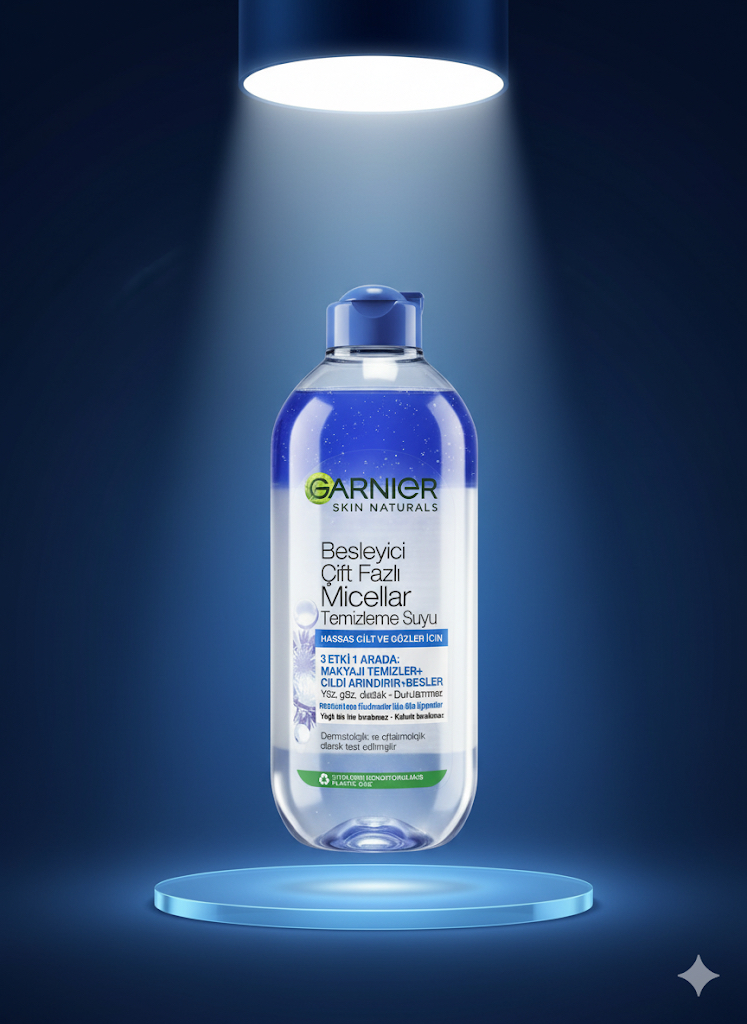 میسلار دوفاز مغذی گارنیر Garnier Skin Naturals Nourishing Bi-Phase Micellar Cleansing Water