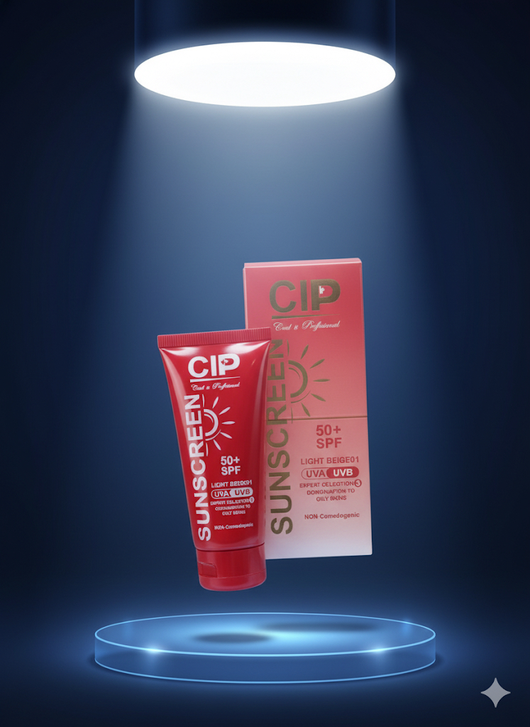ضدآفتاب (سان‌اسکرین) رنگی سی‌آی‌پی (کول اند پروفشنال) CIP (Cool & Professional) Sunscreen, SPF 50+, Tinted