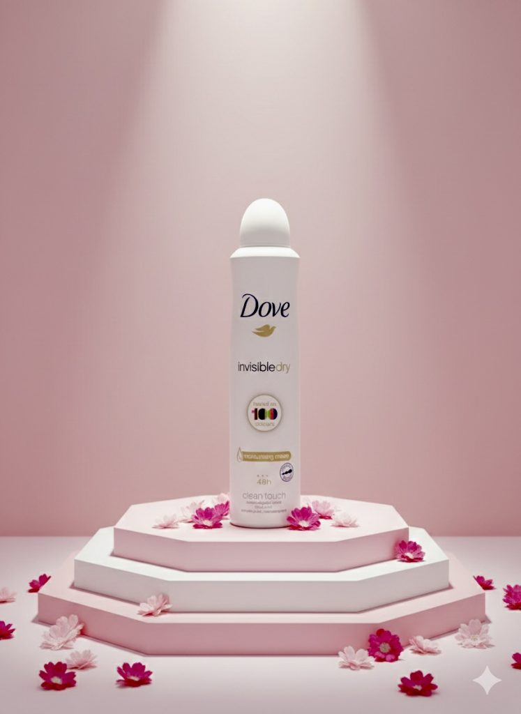 اسپری دئودورانت داو انگلیس : محافظت نامرئی و لمس پاکیزگی (Dove Invisible Dry Clean Touch Antiperspirant Deodorant)