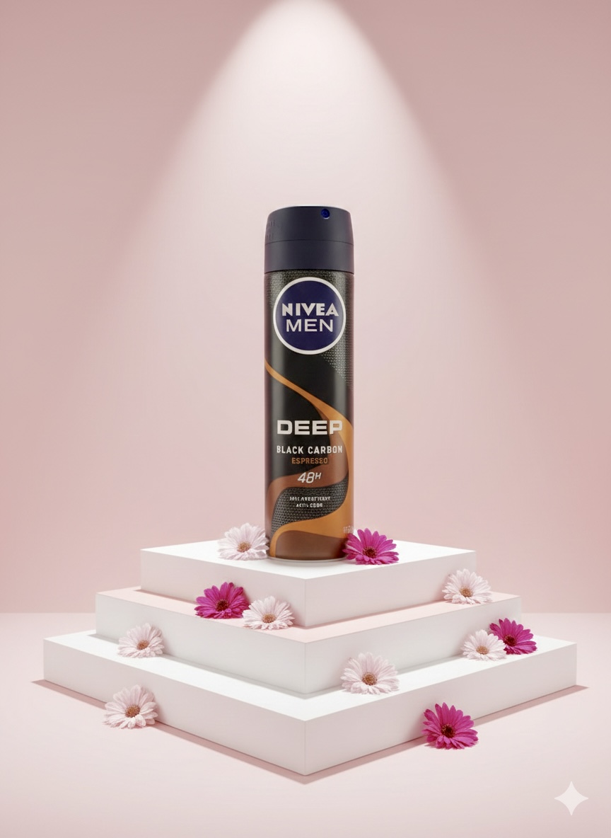 اسپری ضد تعریق مردانه نیوآ من دیپ بلک کربن اسپرسو | NIVEA MEN Deep Black Carbon Espresso Antiperspirant