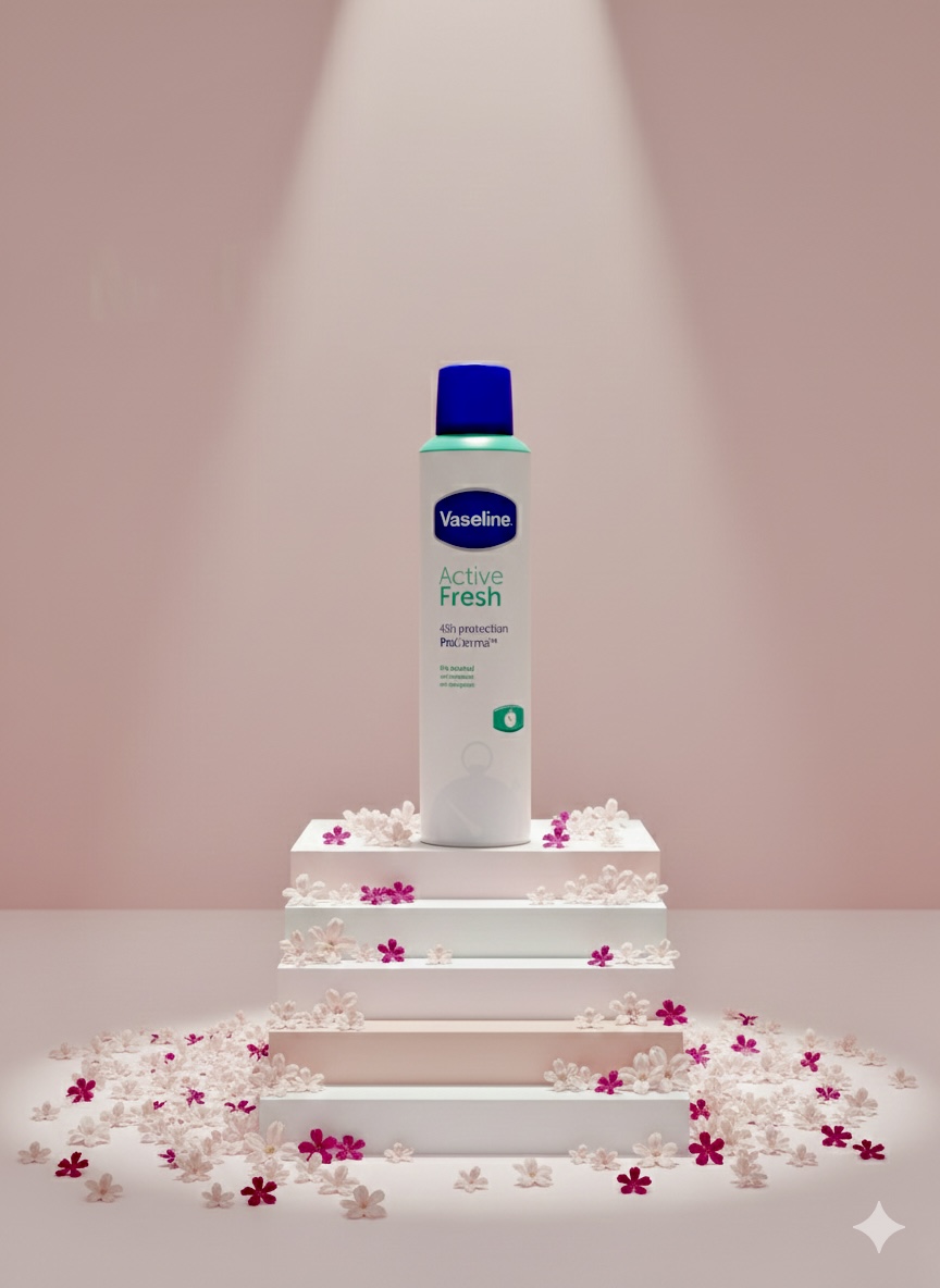 اسپری دئودورانت و ضد تعریق وازلین اکتیو فرش (Vaseline Active Fresh Deodorant Spray)