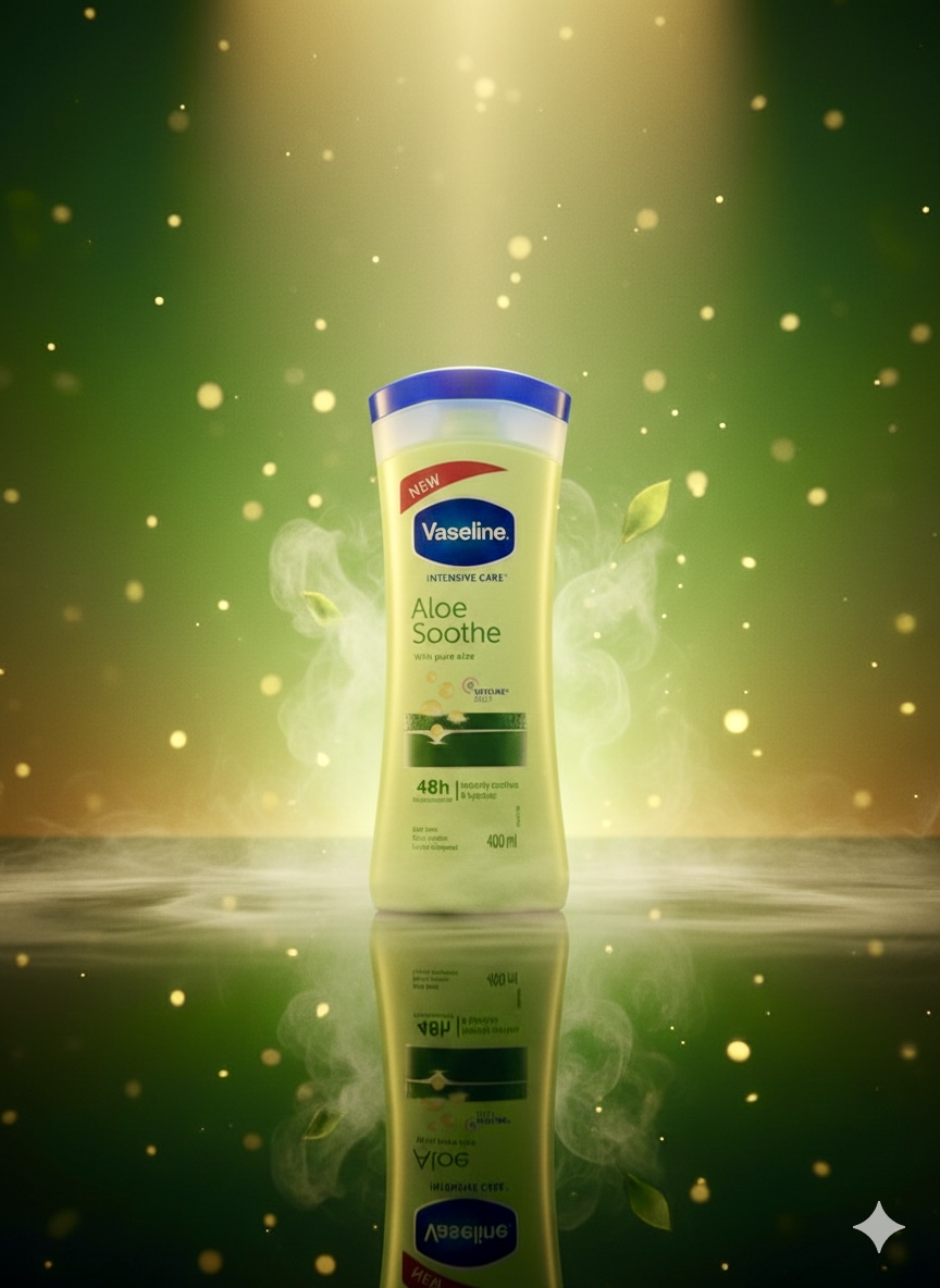لوسیون بدن وازلین تسکین‌دهنده آلوئه ورا | Vaseline Intensive Care Aloe Soothe Body Lotion