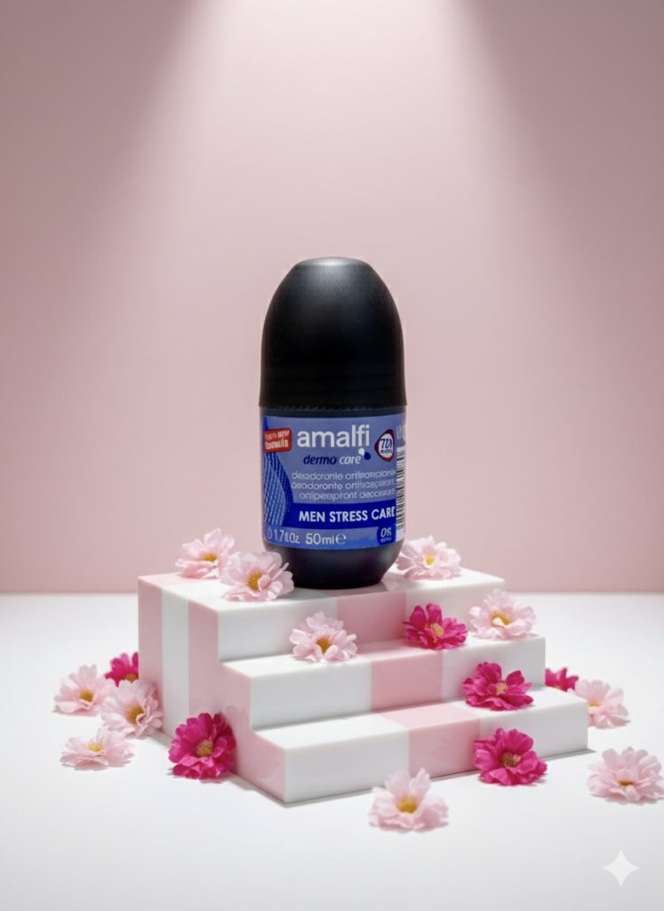 رول ضد تعریق و دئودورانت آمالفی مدل Men Stress Care (Amalfi Dermo Care Men Stress Care Roll-On Deodorant)