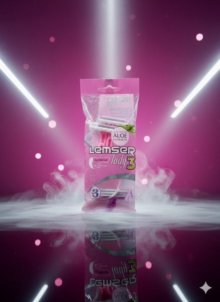 تیغ اصلاح زنانه سه‌لبه لمسر مدل Lady 3 (بسته ۲ عددی) Lemsar Lady 3 Triple-Blade Disposable Razors