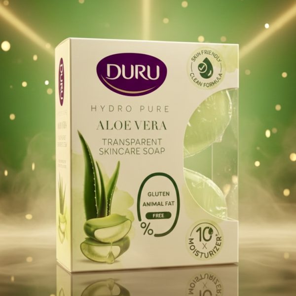 صابون شفاف مراقبت از پوست دورو حاوی آلوئه ورا:Duru Hydro Pure Aloe Vera Transparent Skincare Soap