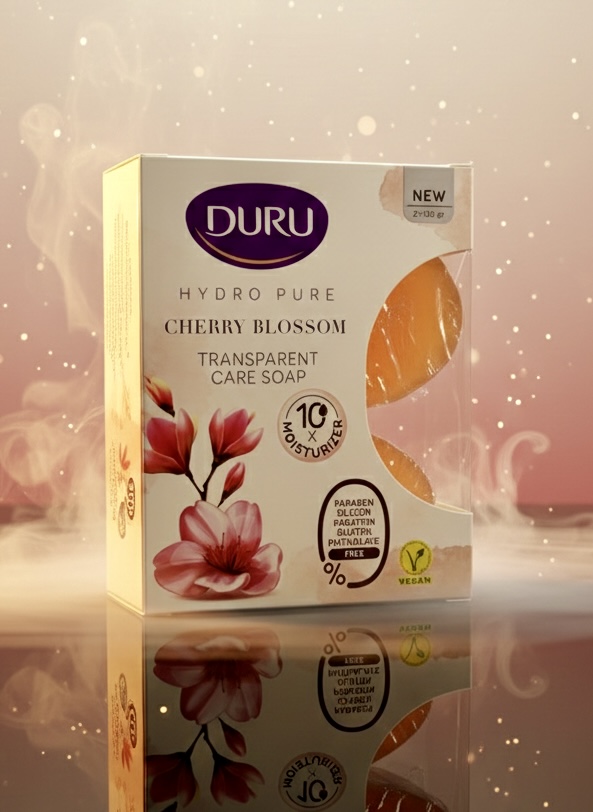 صابون دورو هیدرو پیور شفاف شکوفه گیلاس Duru Hydro Pure Cherry Blossom