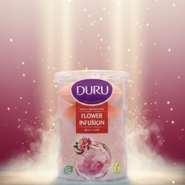 صابون زیبایی دورو با عصاره گل (فلاور اینفیوژن) Product Name (English): DURU Flower Infusion Beauty Soap