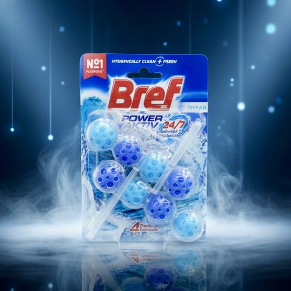 جرم‌گیر و خوشبوکننده توالت فرنگی Bref Power Aktiv Ocean | بهترین انتخاب برای نظافت سرویس بهداشتی