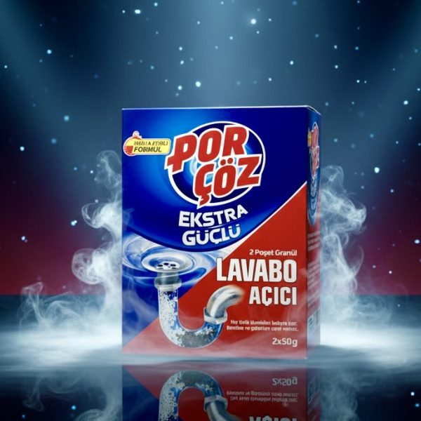 پودر لوله بازکن پورچوز مدل اکسترا گوچلو (فوق قوی) Porçöz Ekstra Güçlü Lavabo Açıcı Powder